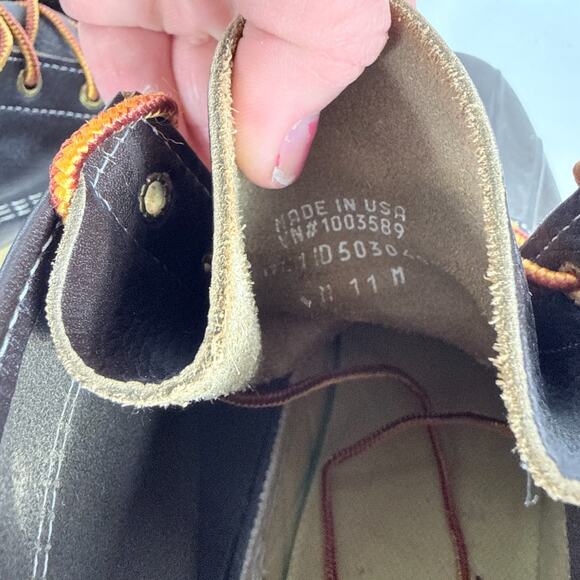 Vintage L.L.Bean Duck Boots men's 11 Brown Leather Waterproof Lace-Up Outdoor - Picture 11 of 11